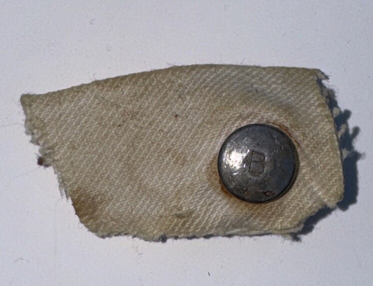 Vintage Head Light Overalls Brass Button with Stud Shank