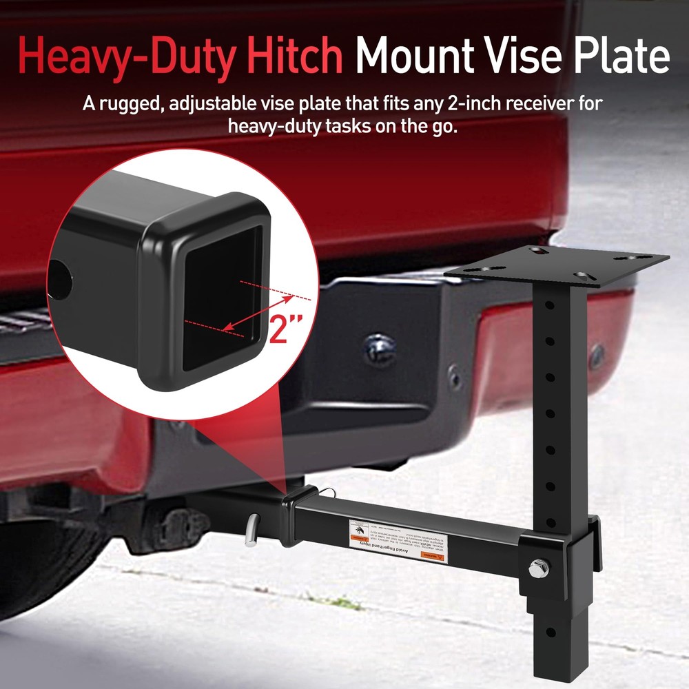 New Hitch Mount Vise Plate/Holder (with Adjustable Height)
