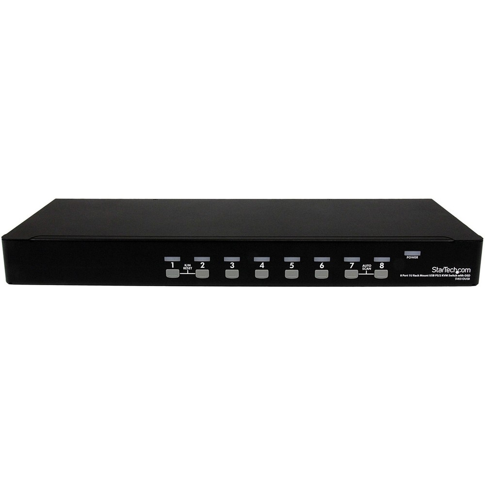 StarTech.com 8 Port VGA KVM Switch - 1U Rack Mount - USB PS/2 KVM Switch with