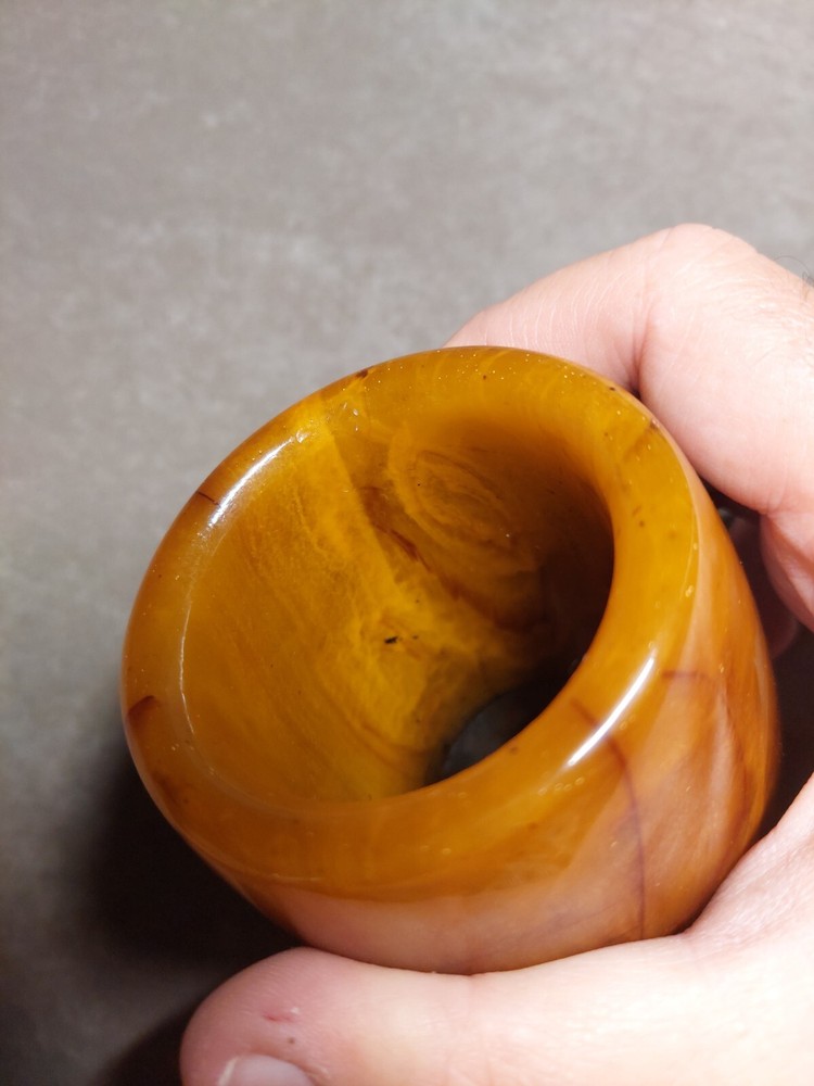 367 Grams Antique Bakelite Pencil Desk Cup Marbled.