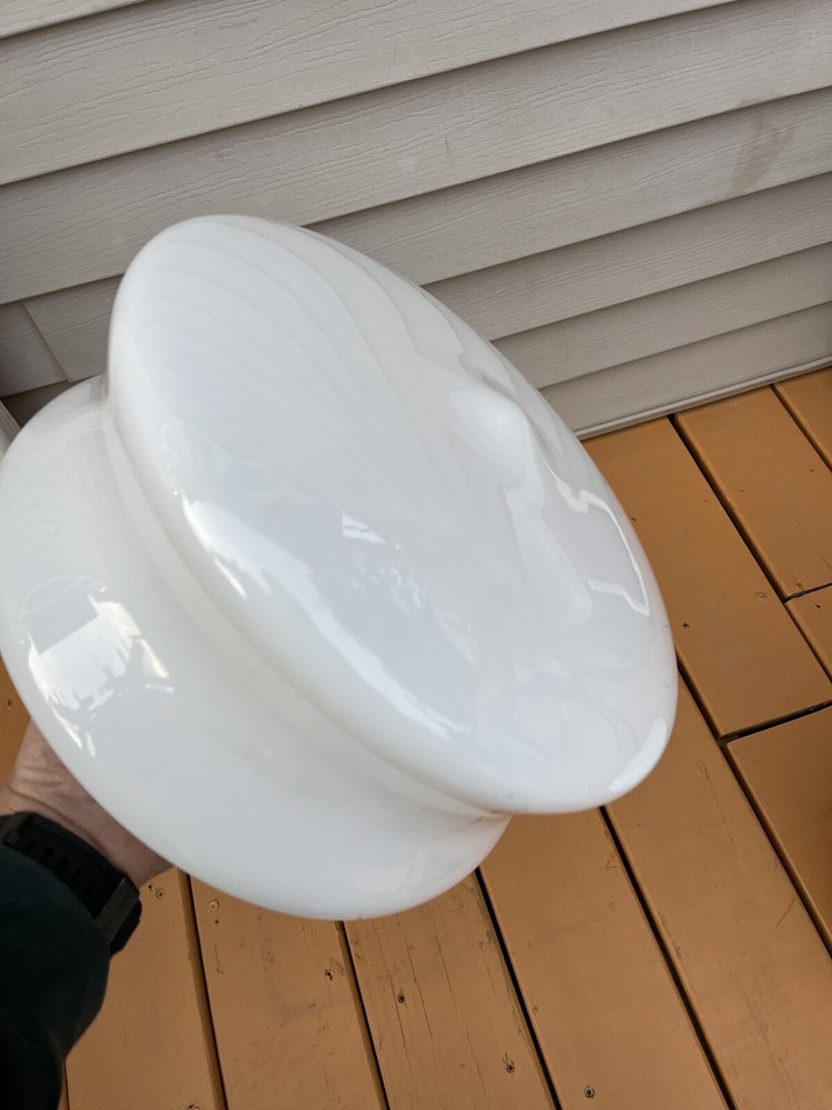 Antique SCHOOLHOUSE Light Shade w/ Nipple, Clean, Authentic, Original.