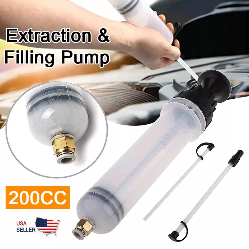 200CC Engine Oil Fluid Extractor Fluid Syringe Pump Manual Suction Transfer Tool