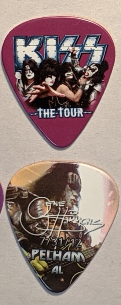KISS THE TOUR PELHAM 7-31-12 Guitar Pick GENE SIMMONS 2012