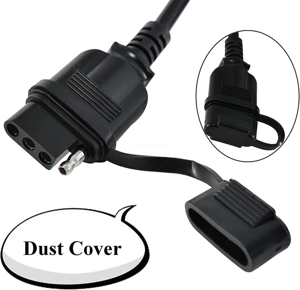 5ft Trailer Light 4-Way Extension Cord 60" Flexible Coiled Cable Connector Plug