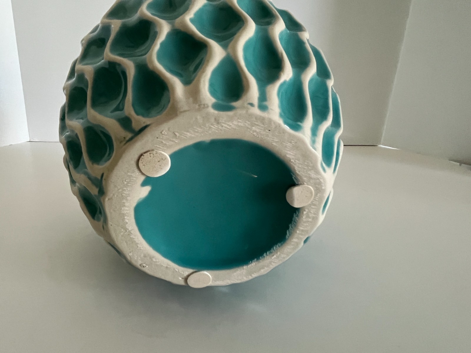 Modern Raised Wavy Design Vases Set of 3