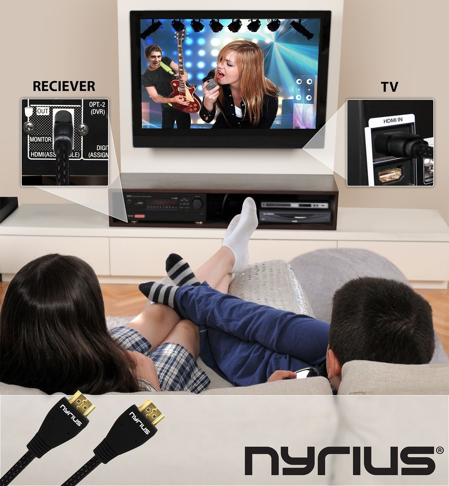 Nyrius Pro Wireless HDMI Transmitter & Receiver & Bonus HDMI Cable