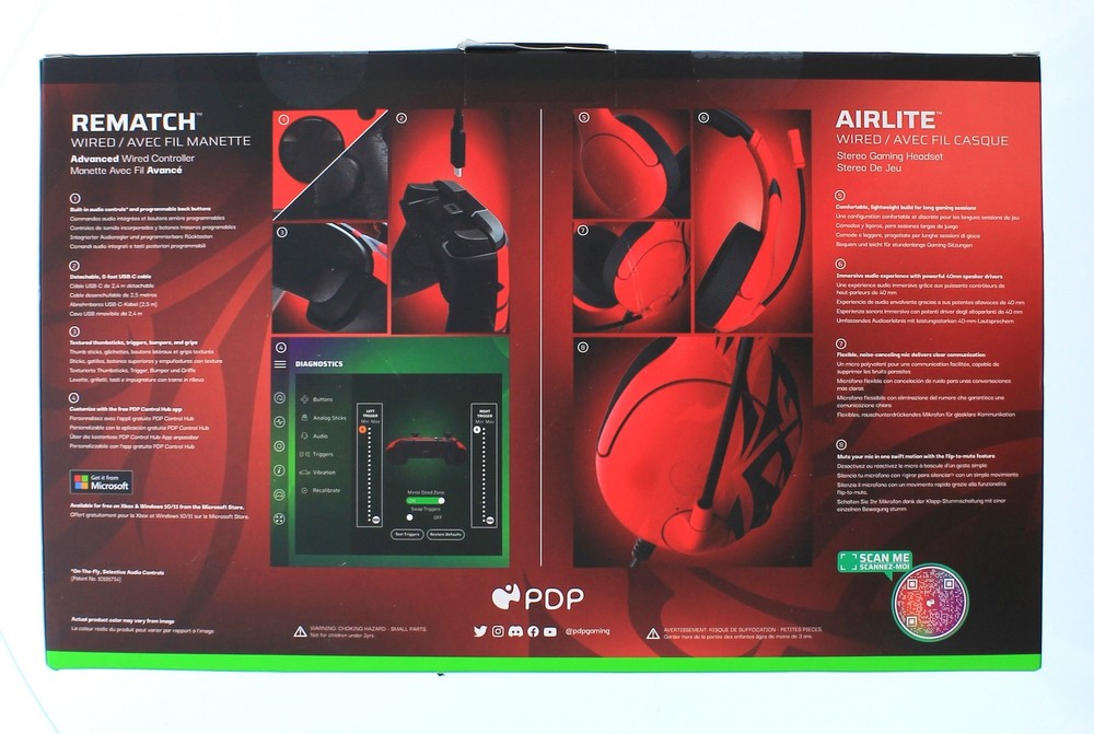 PDP Spirit Red Bundle Pack (Wired Controller, Headset)