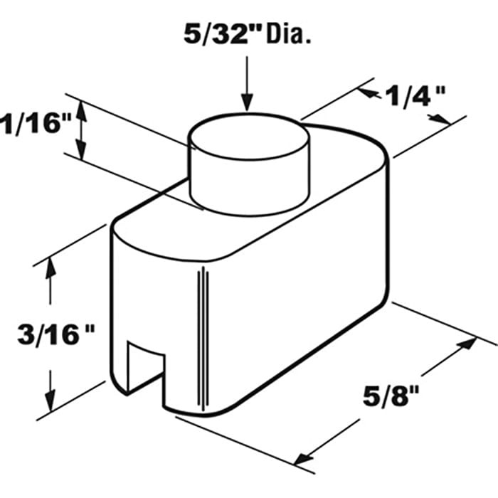 Bottom Nylon Bottom Glide Snap-In Mount Sliding Window Guide