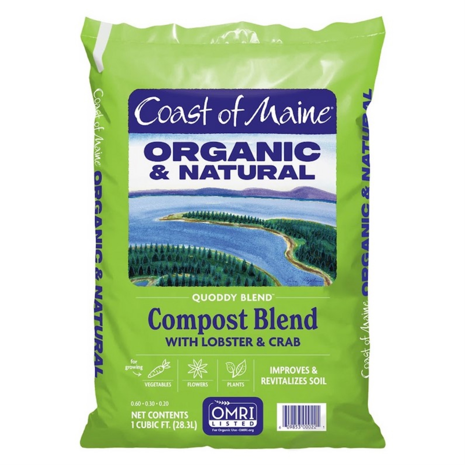 Coast of Maine Q1 Quoddy Blend, Organic Lobster Compost Soil, 1 cf