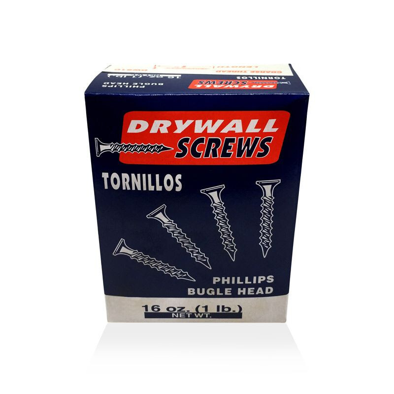 Grip Tight Tools DWS1, 1" Fine Thread Drywall Screws Phillips Bugle-Head 1 Pound