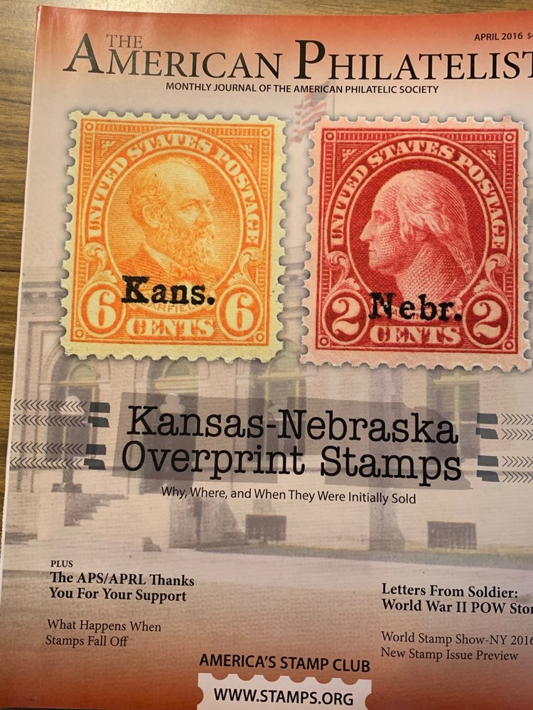 American Philatelist Magazine  2016,  April
