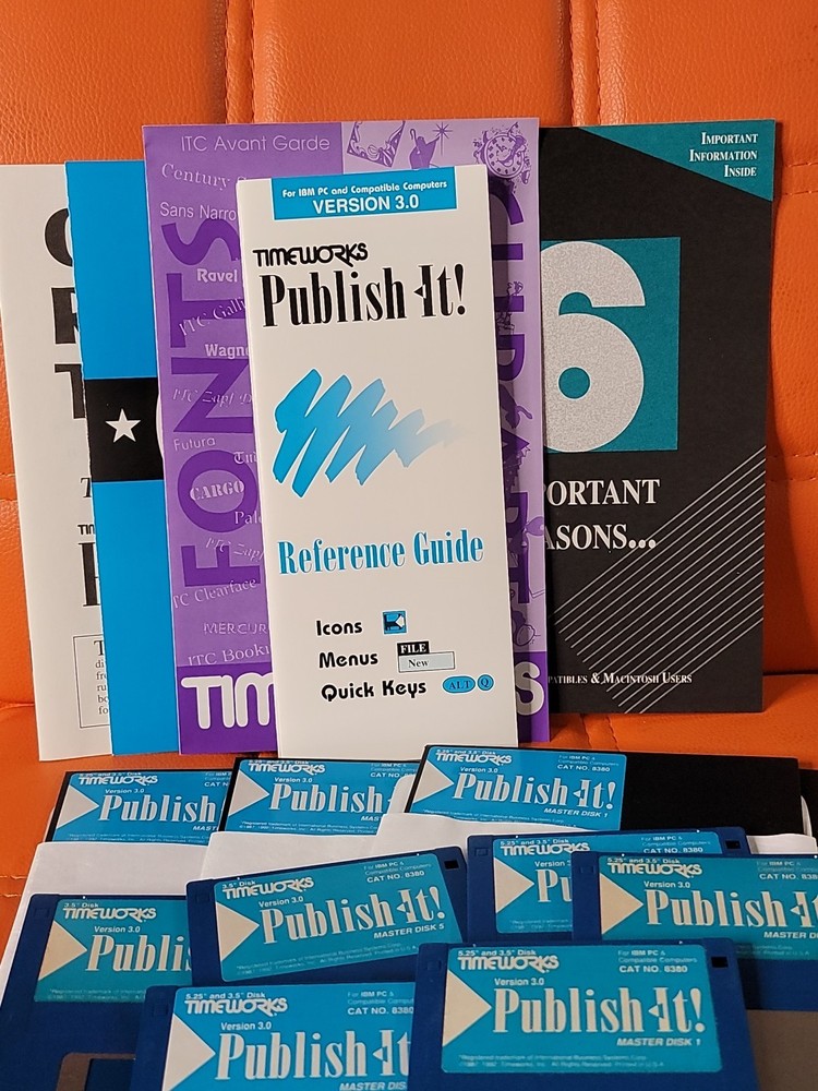 Vintage Timeworks Publish It! Version 3.0 (Windows PC IBM Floppy, 1992) Complete