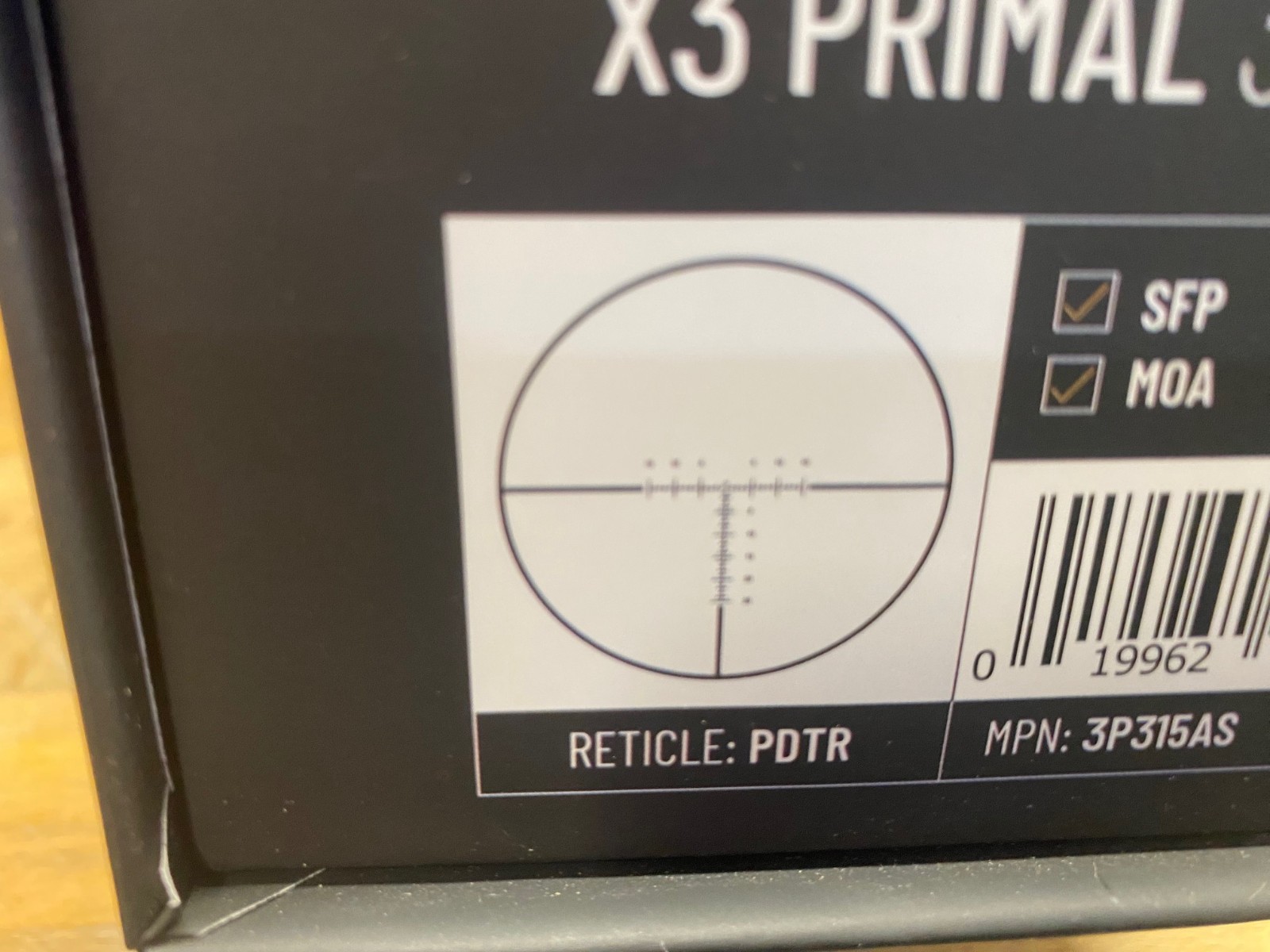 Riton X3 Series Primal Rifle Scope 3-15x44 SFP 30mm PDTR SIDE FOCUS 3P315AS