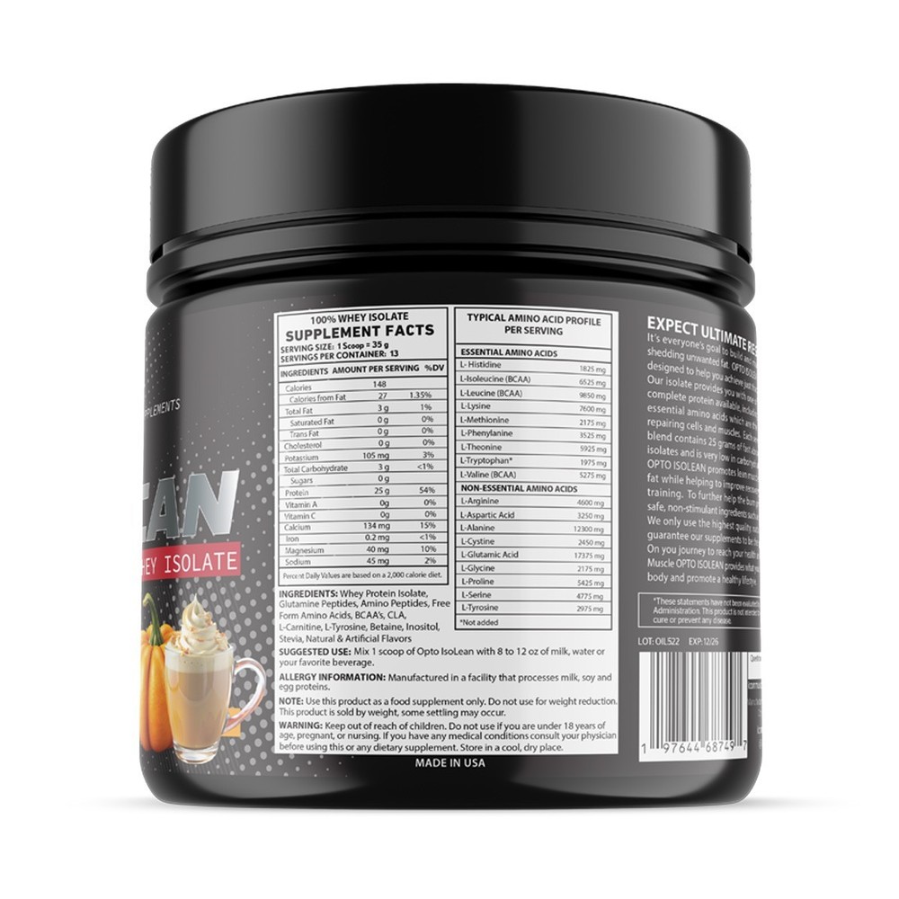 Icon Muscle Opto Isolean Pumpkin Spice Whey Protein Isolate 1 lb