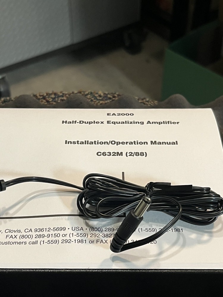 (1) PELCO EA2000 HALF-DUPLEX EQUALIZING AMPLIFIER. NOS/NIB.