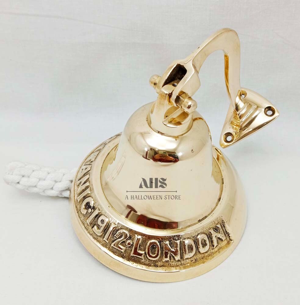 Nautical Hanging Wall Mountable 6" Solid Brass Ship Bell