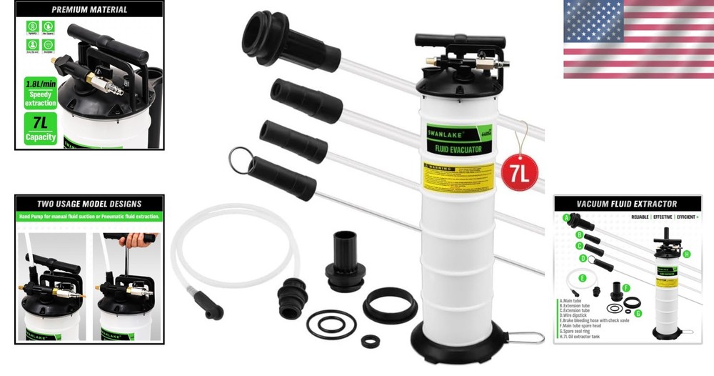 Professional 7L Pneumatic/Manual Fluid Extractor Pump