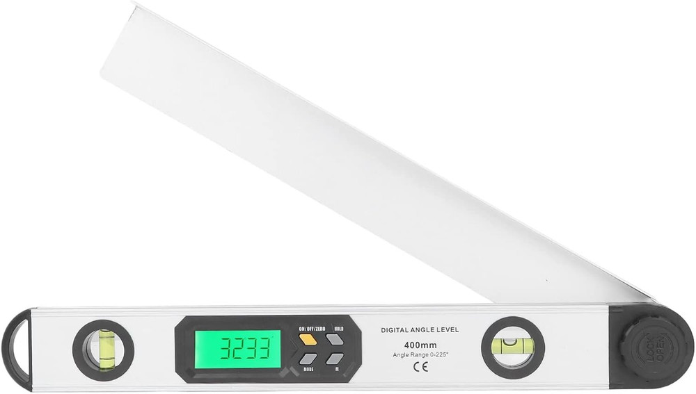 Digital Angle Finder Protractor Spirit Level 0~225° Angle Measuring Tool, Alumin
