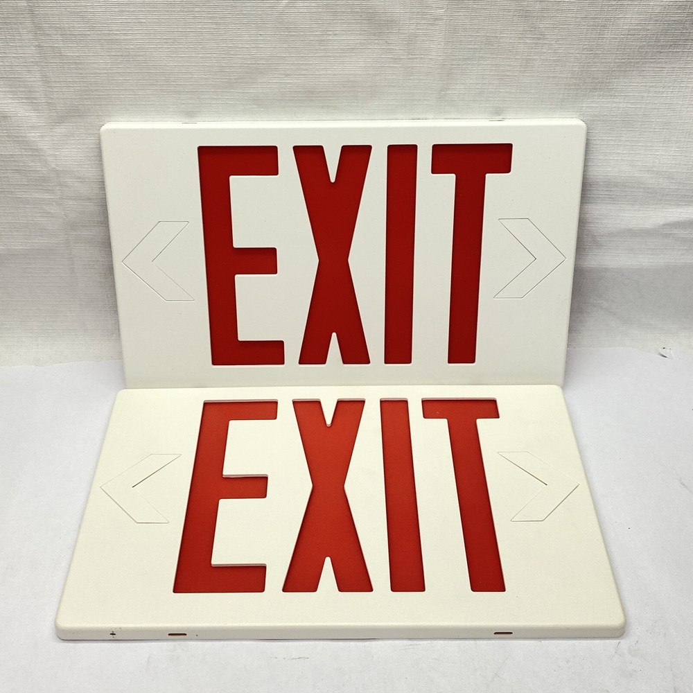 NEW BriteWay LED Exit Sign White Thermoplastic Housing BWE R