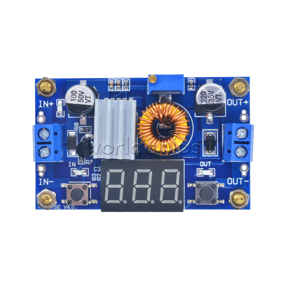 5A Adjustable Power CC/CV Step-down Charge Module LED Driver With Red Voltmeter