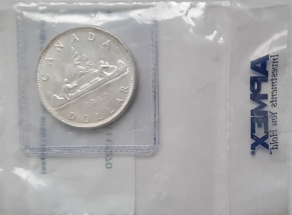 1962 Canada Silver Dollar – AU/BU – 80% Silver