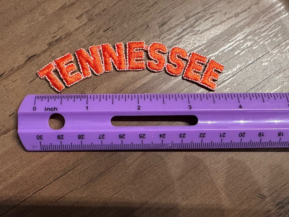 Vintage University ofTennessee Arched Orange Iron On Patch