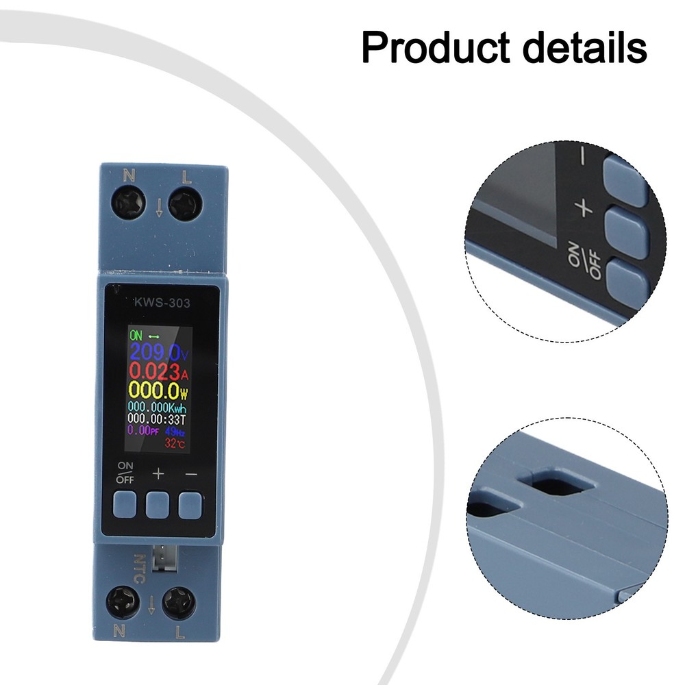 DIN Rail Compatible KWS303 Multifunctional Power Meter for Efficient Use