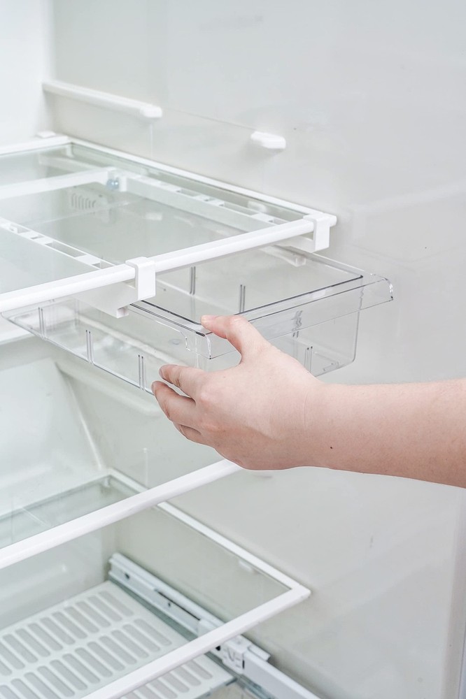 Fridge Drawer Organizer, Refrigerator Organizer Bins, Pull Out with Handle, S...