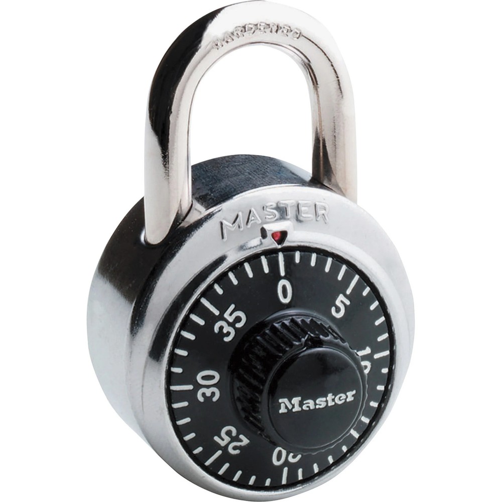 Master Lock Combination Padlock, Black/Chrome