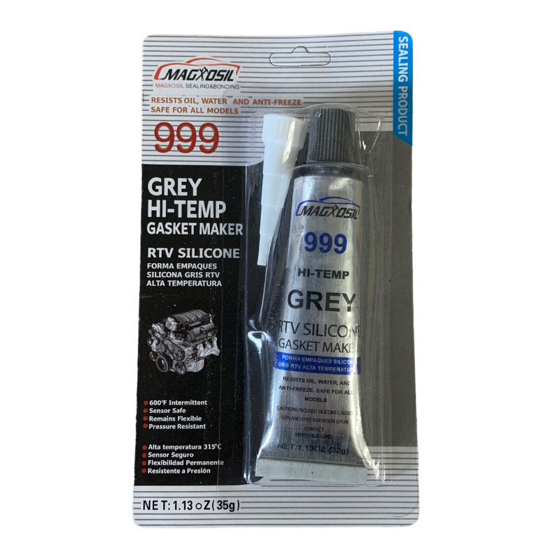 Magxosil 999 Grey Hi-Temp Temperature Gasket Maker RTV Silicone Sealant 1.13 oz