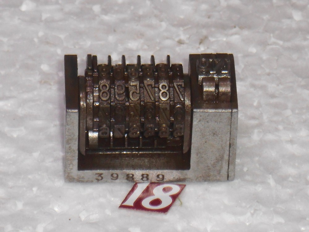 Reverse letterpress numbering machine | 18
