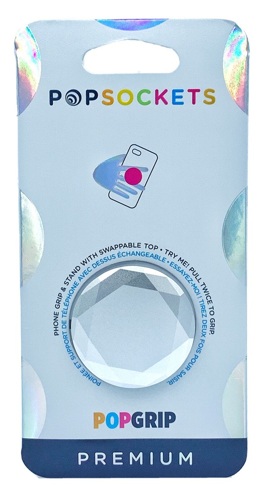 PopSockets Premium Diamond 💎 Silver Phone Grip PopSocket Pop Socket PopGrip