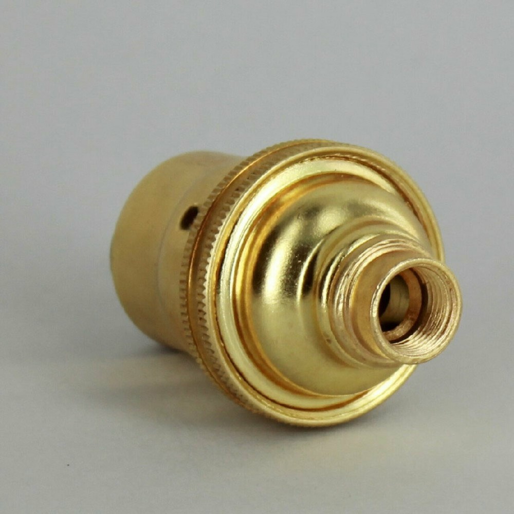 NEW: Unfinished Brass E-12 Candelabra Socket with Porcelain Interior