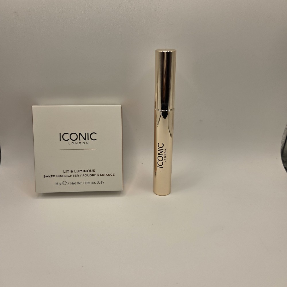 NIB ICONIC LONDON Lashed and Luminous 2 PC Makeup Gift Set
