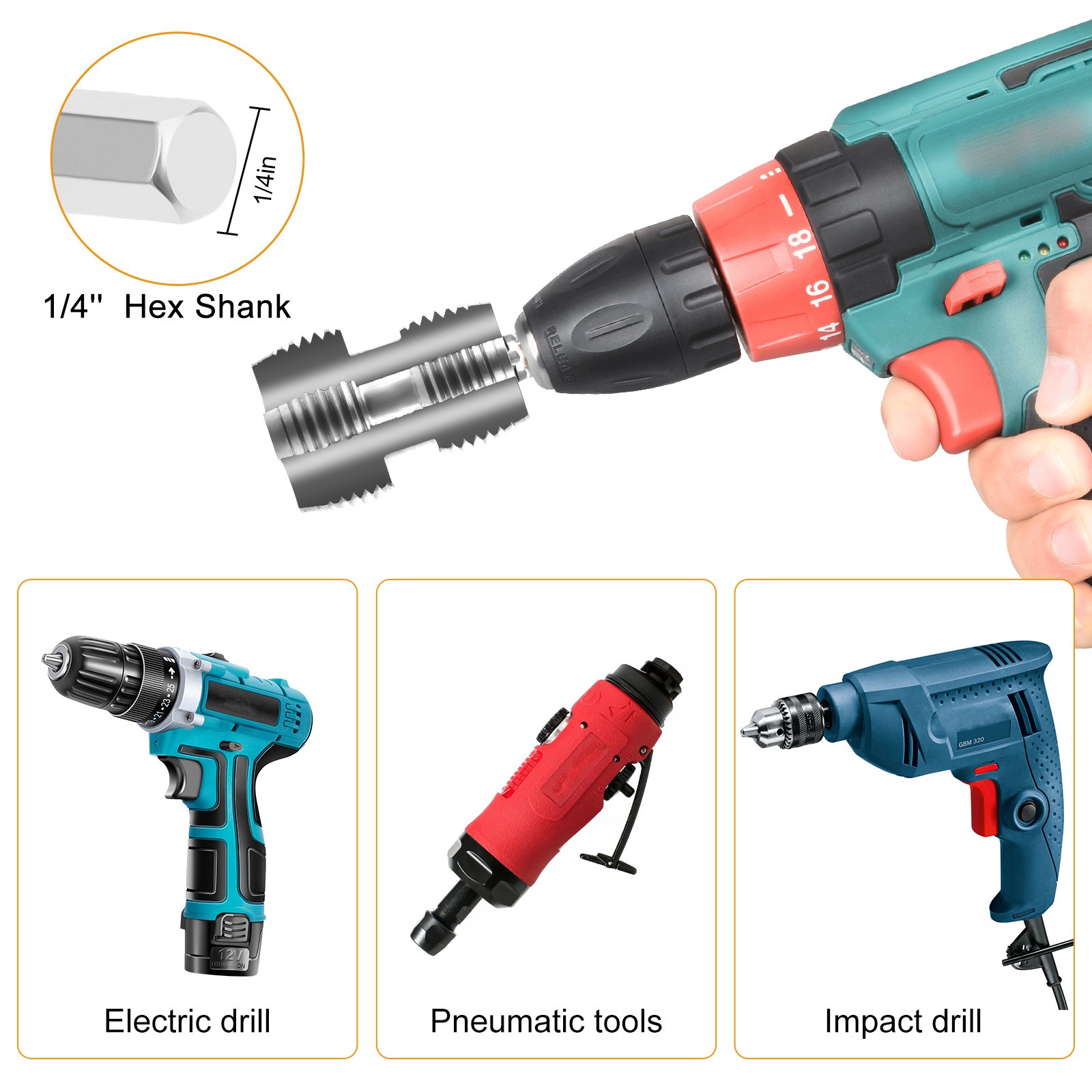 3pcs Integrated Internal & External Pipe Threading Tool PVC Pipe Threader Kit