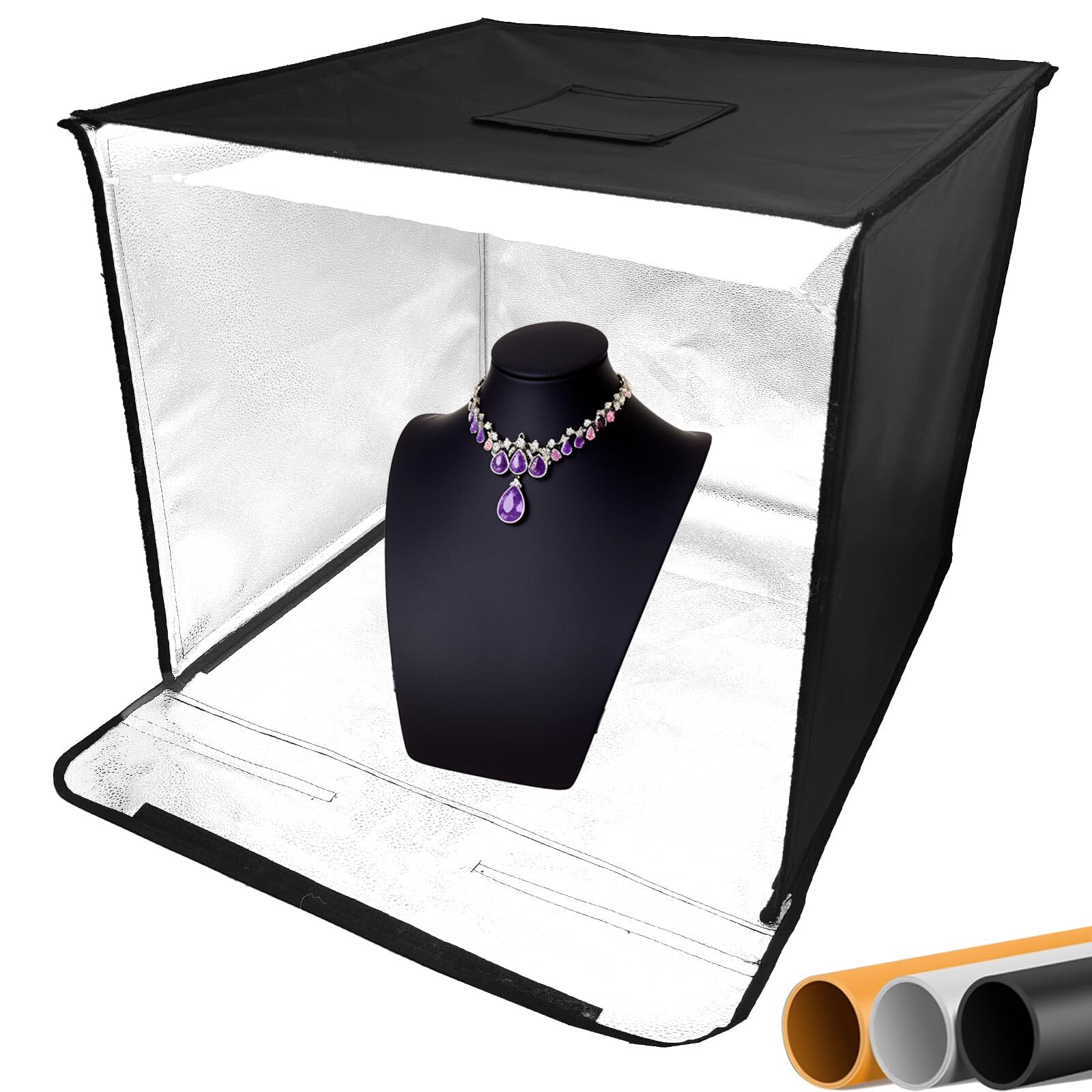 24" Foldable LED Photo Studio Tent - Dimmable Light Box for High-Quality Product