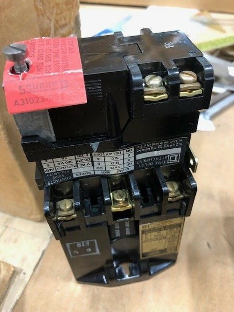 SQUARE-D # 8501-GO-20-GD AC TIMER RELAY NOS