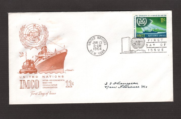 United Nations Postal Cover - First Day - OMCI - 1964