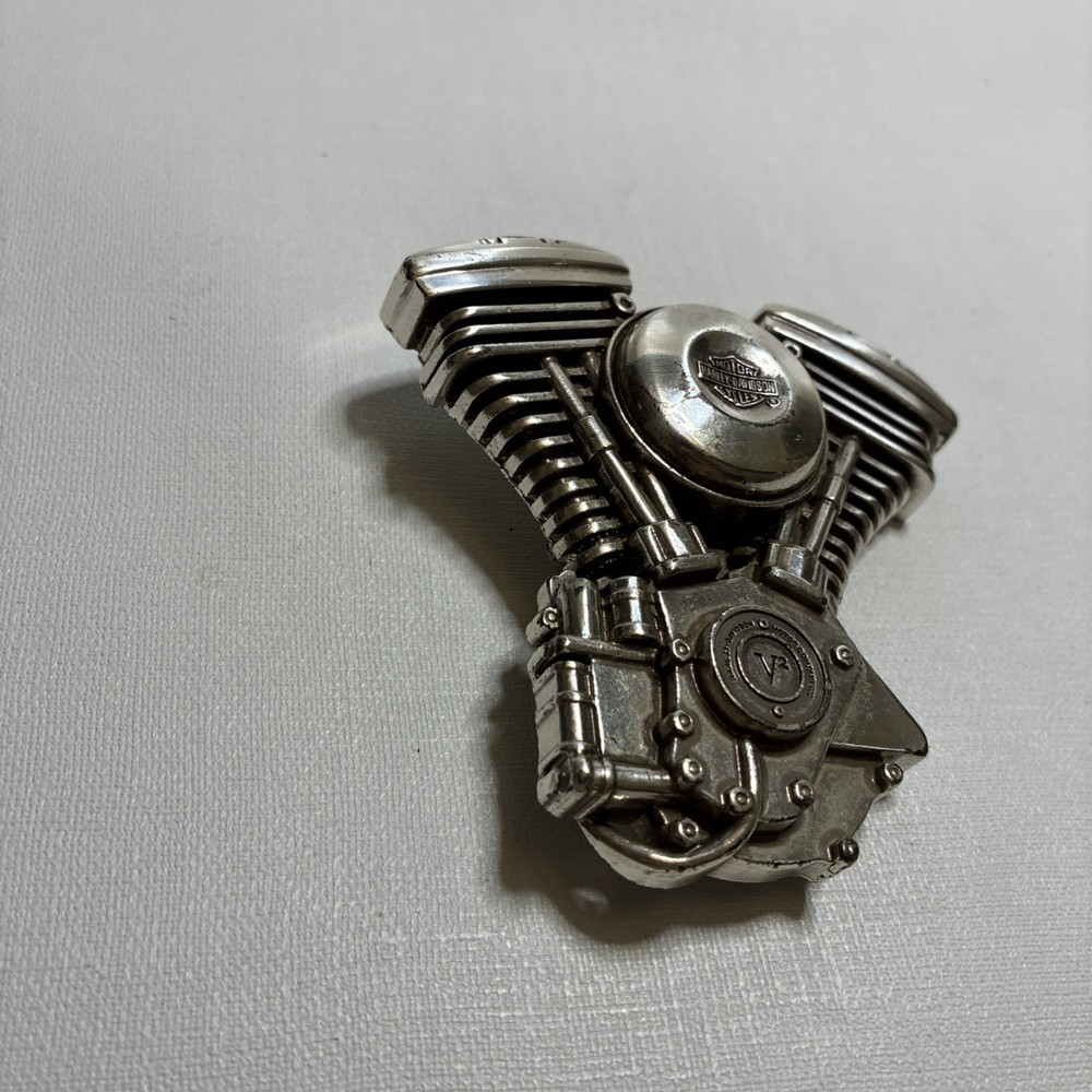 HARLEY DAVIDSON Belt Buckle V2 Engine Block Vintage