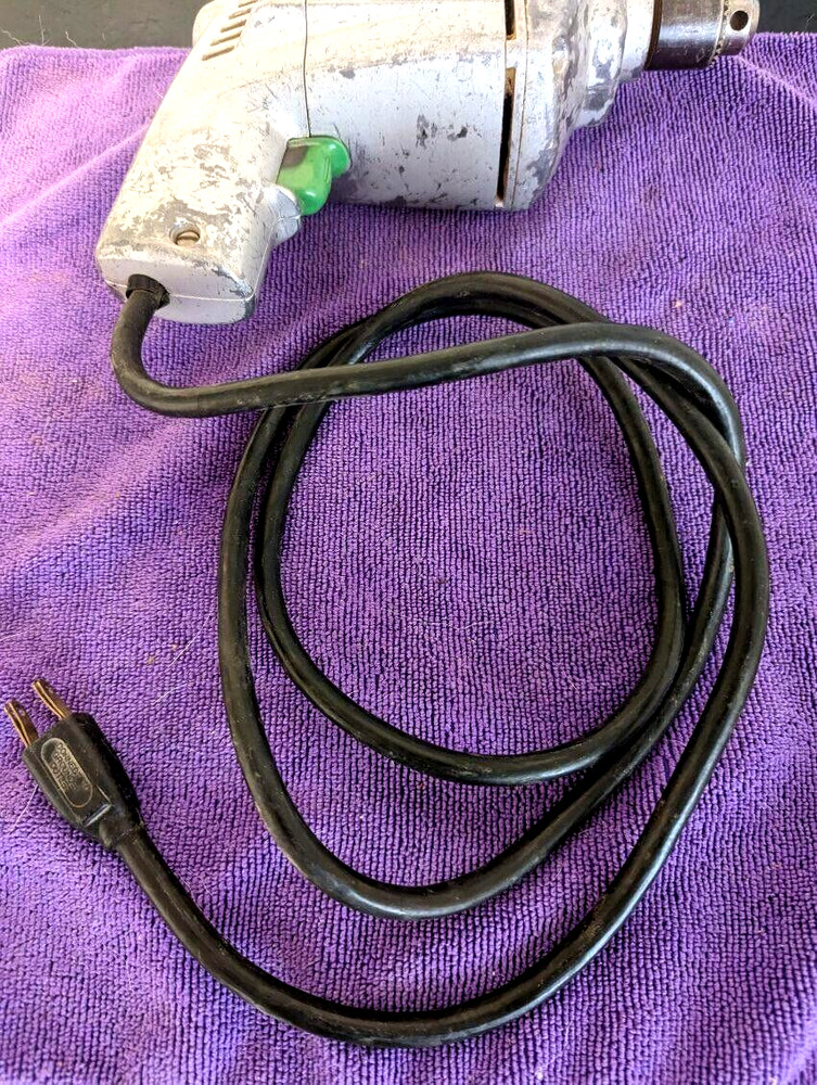 Vintage SKIL DRILL MODEL 501 1/4" ADJUSTABLE TRIGGER SPEED Data Plt Missing (T)