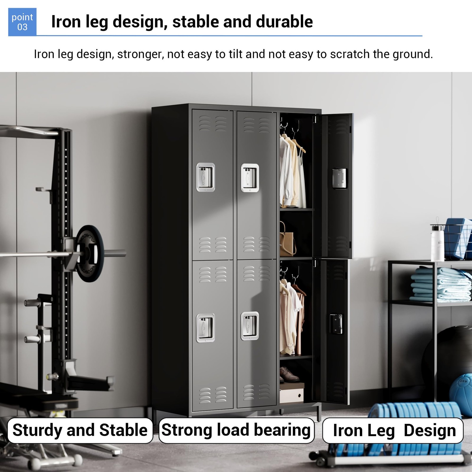 Metal Locker Employee Lockers Steel Storage Locker for Home School Office GYM