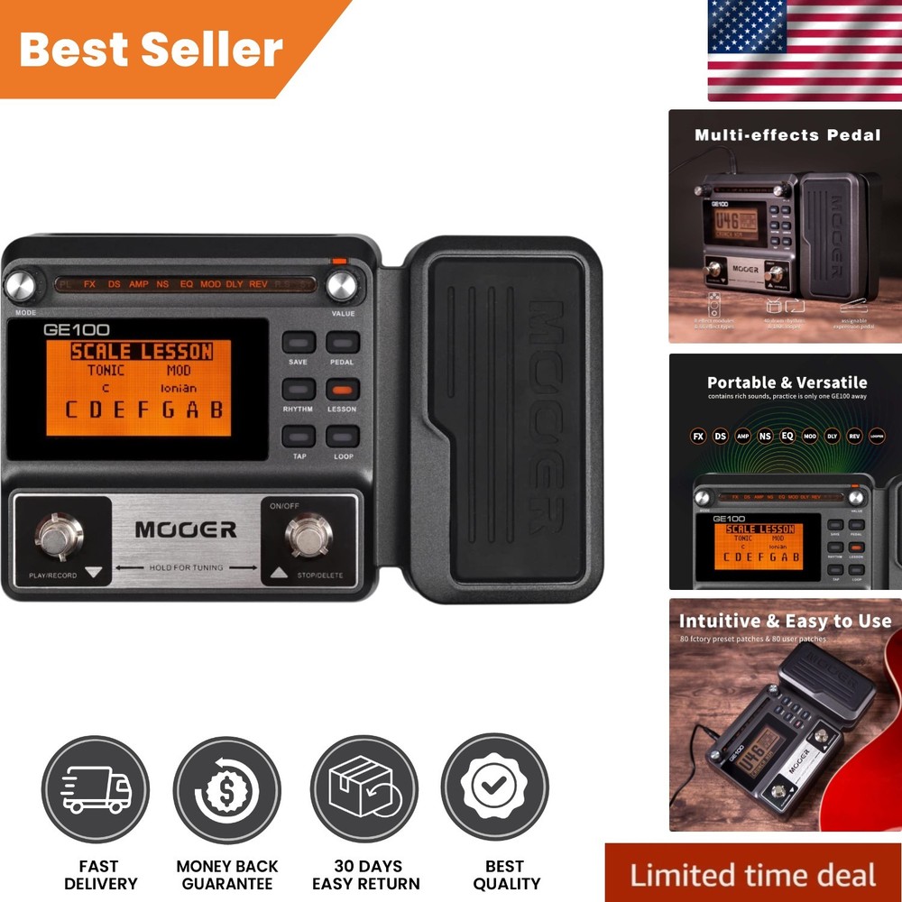 Innovative Multi-Effects Guitar Pedal with LED Screen & User-Friendly Interface