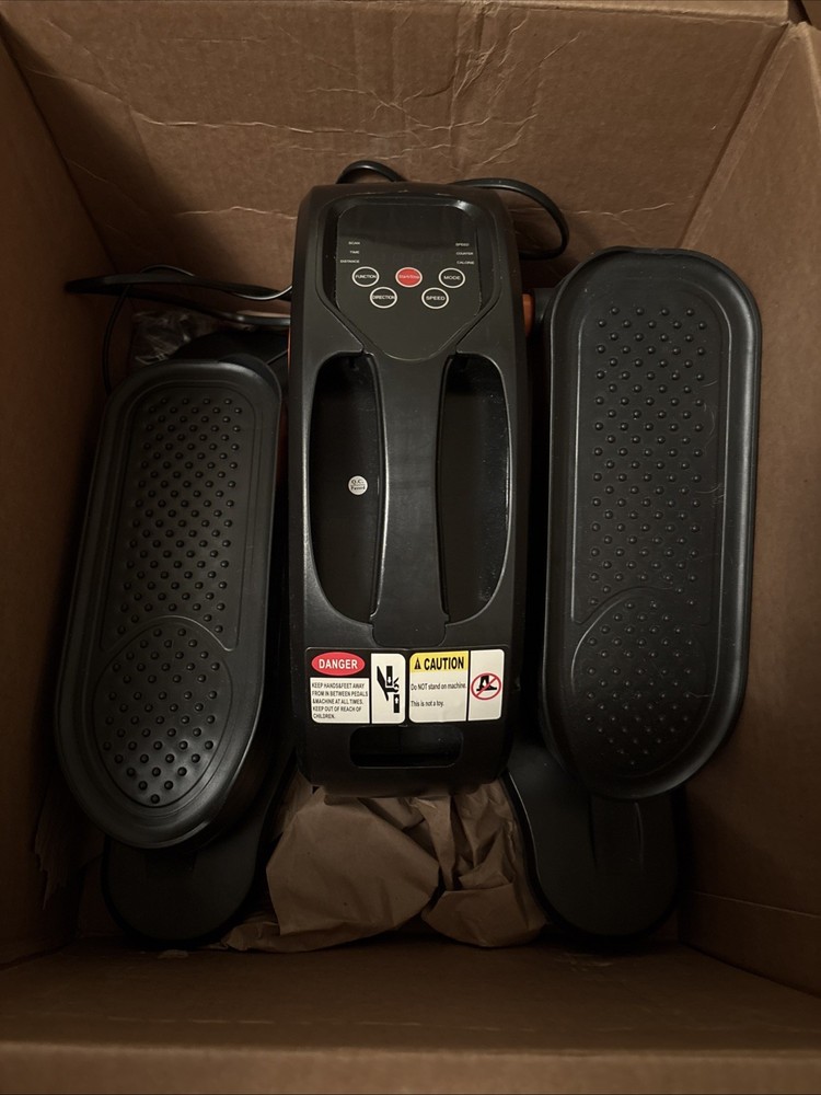 Under Desk Elliptical Electric,Low Impact Pedal Exerciser, Seated, Black Assembd