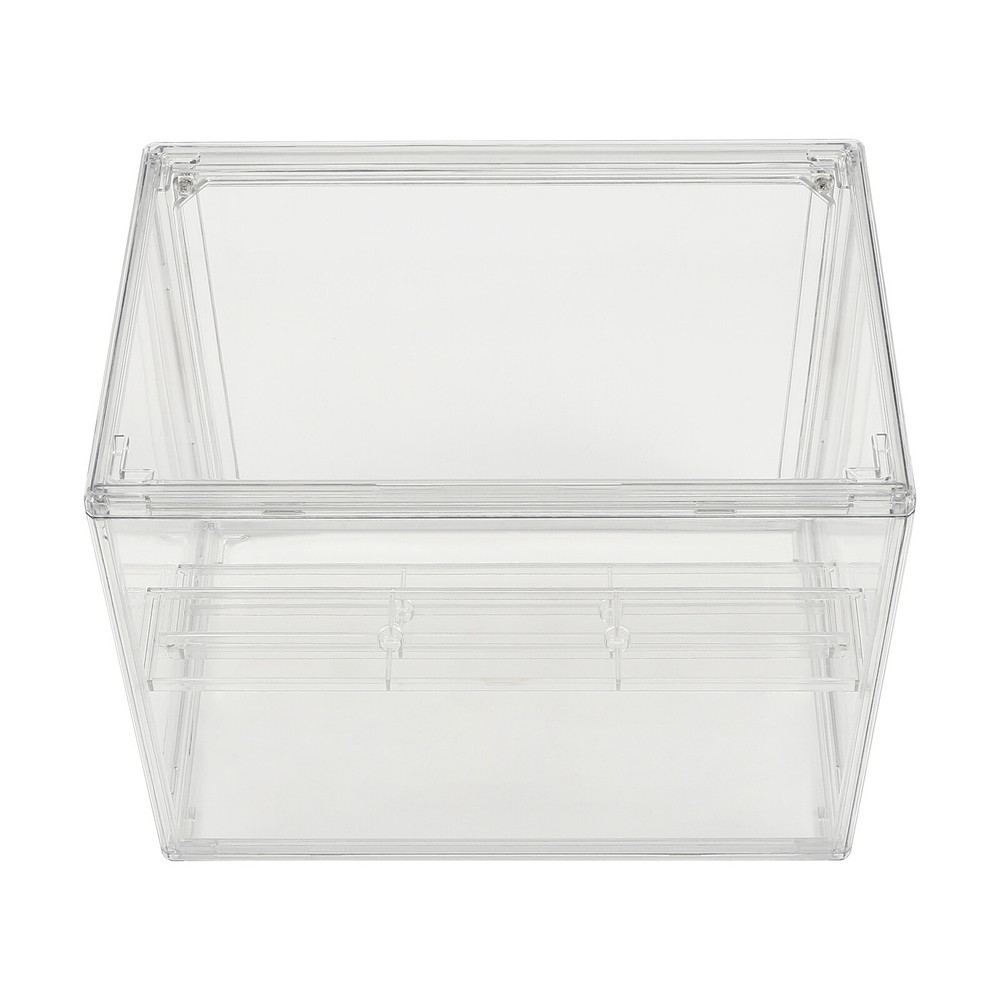 Compact 2-Tier Display Shelf Clear Cake Cupcake Bread Storage Box Display Case