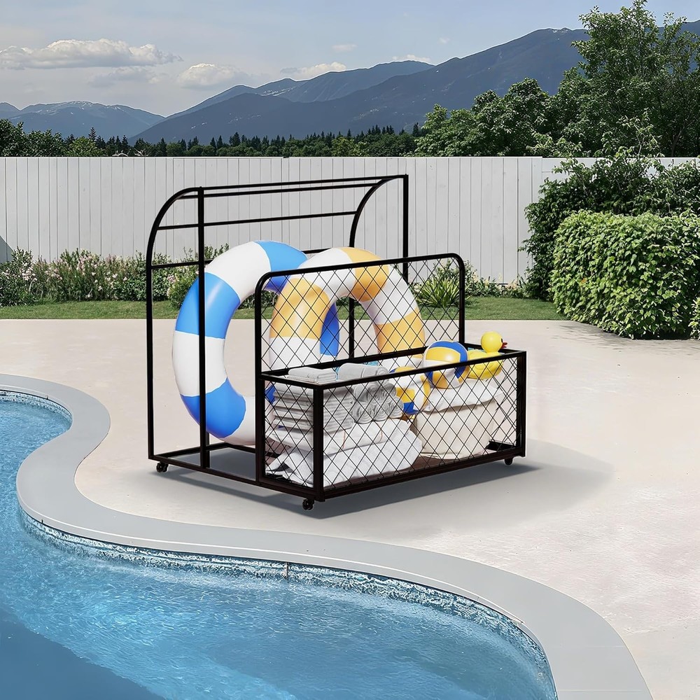Pool Float Storage Organizer,Patio Poolside Float Storage Holder