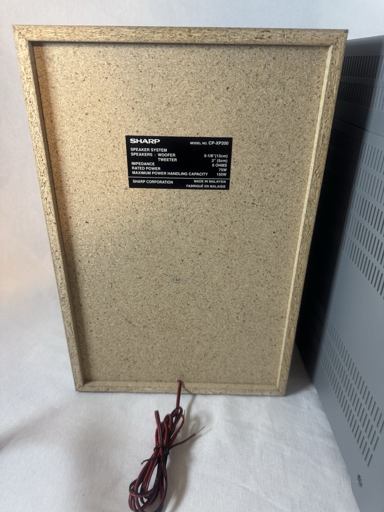 Sharp CD-XP200 Mini Component System with 3-Disc CD Changer & Speakers - Tested!