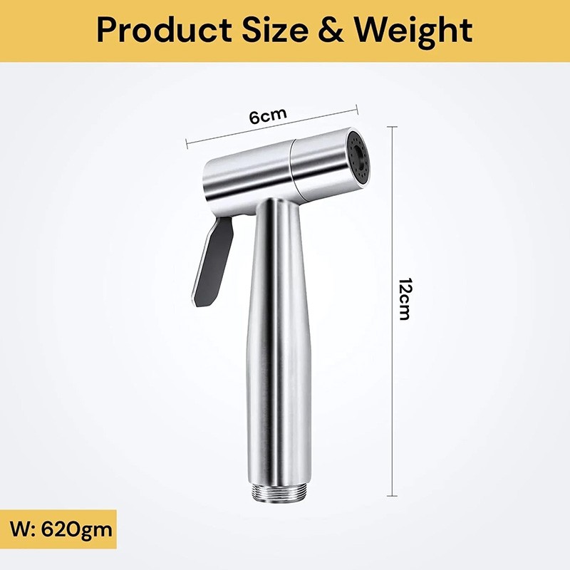 US Toilet Shattaf Adapter Hose Bidet Spray Stainless Steel Handheld Shower Head