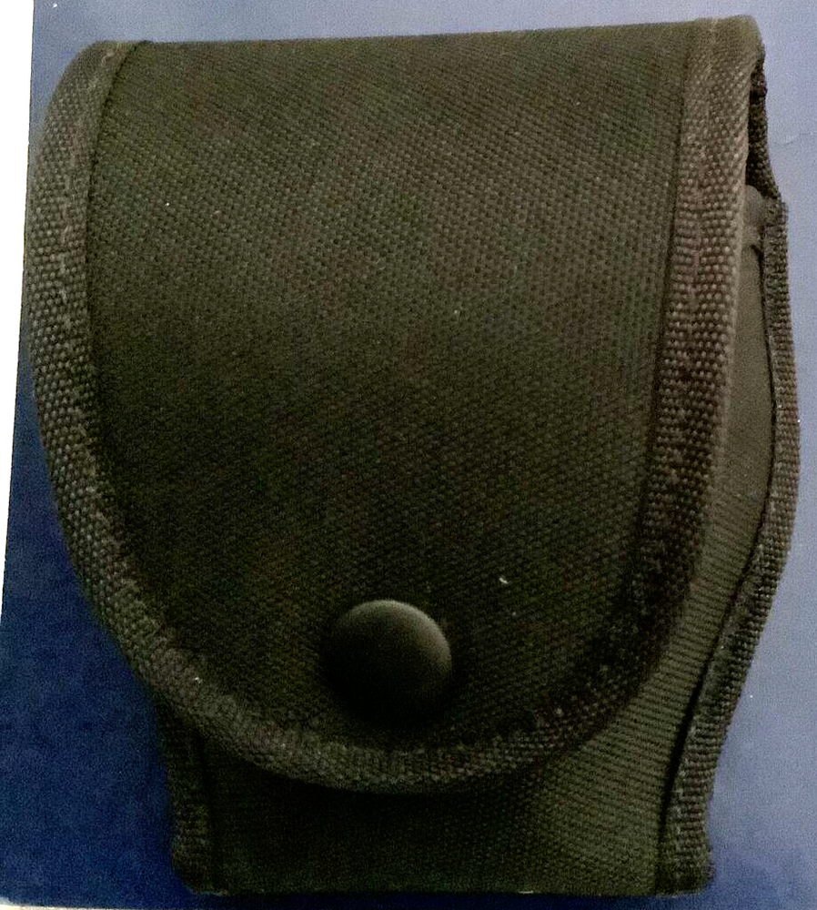 NYLON SINGLE HANDCUFF CASE BLACK SNAP