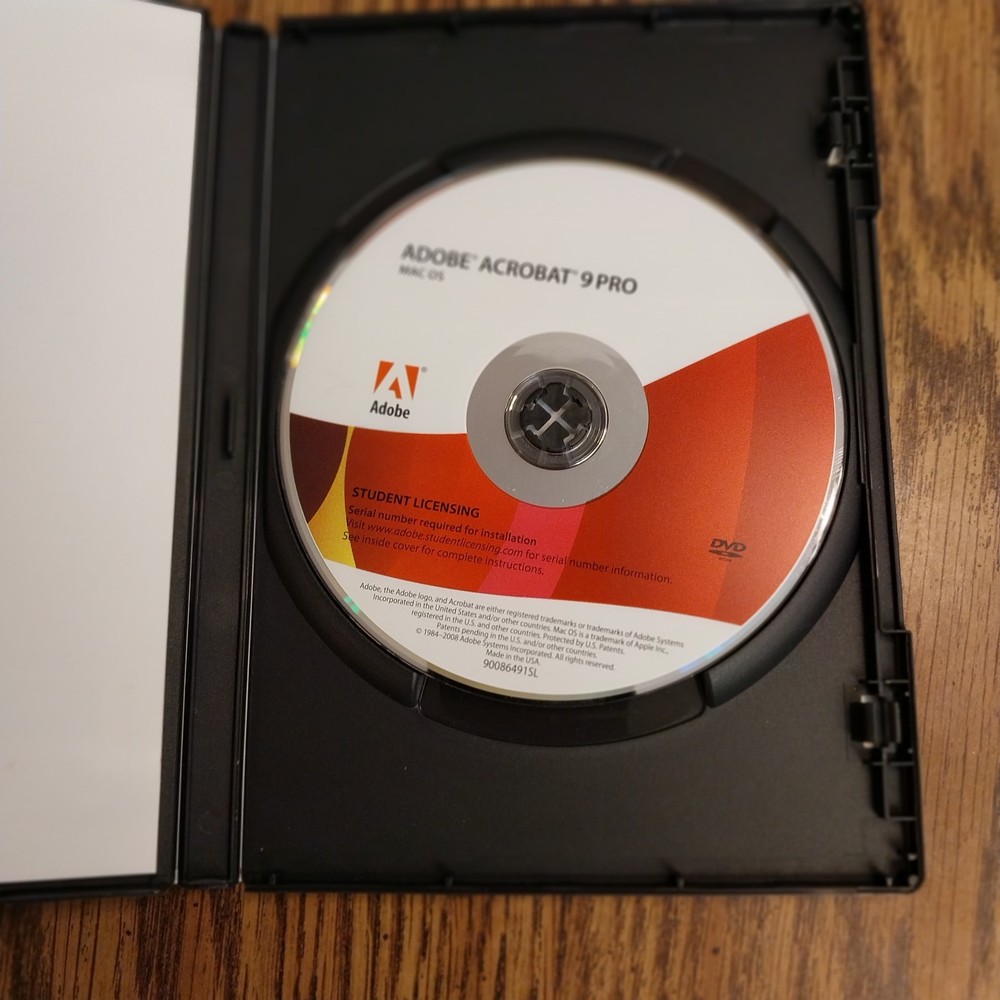 Adobe Acrobat 9 Pro Extended Student Licensing for Macintosh See Description