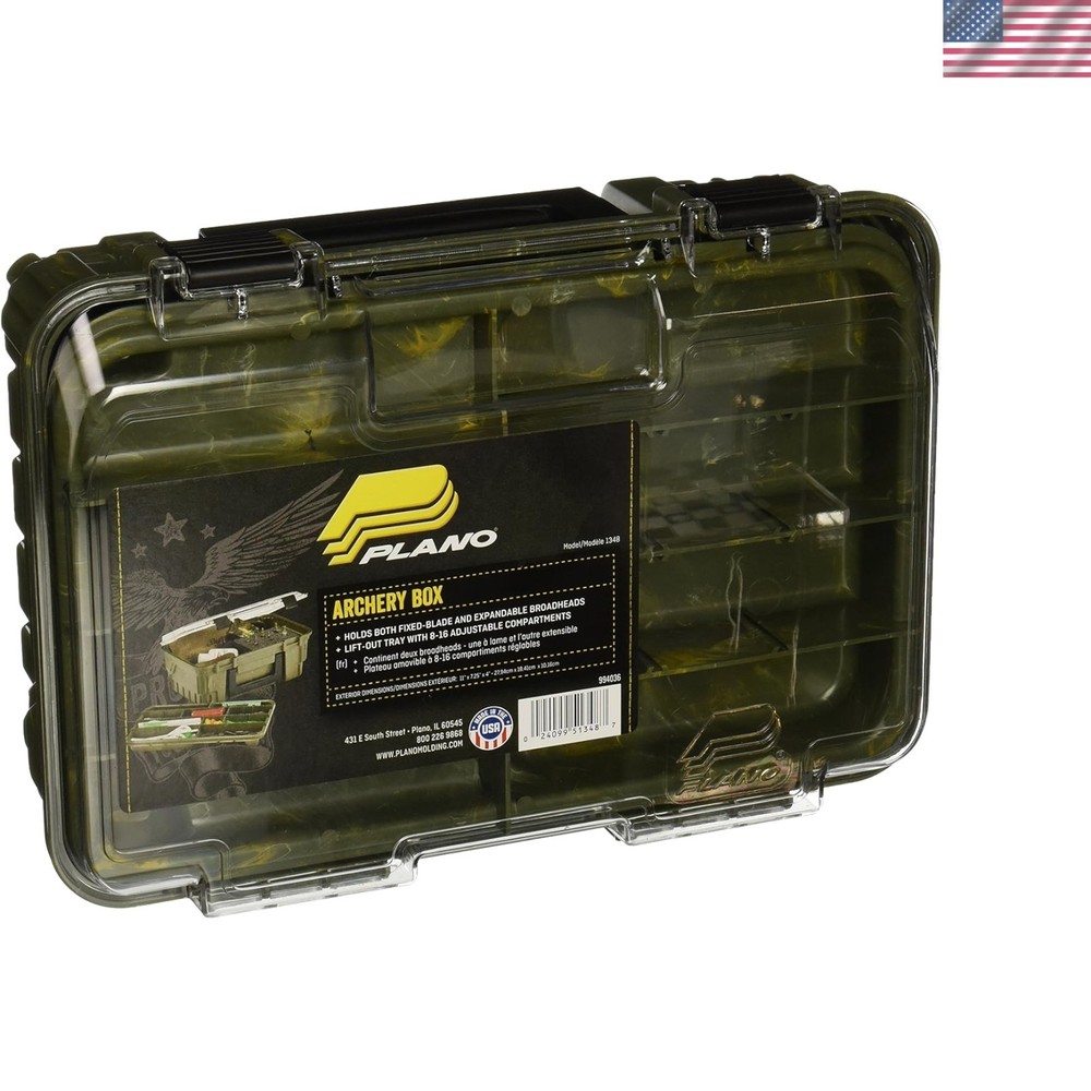Durable Camo Archery Box - 16 Compartments & Ambidextrous Design for All Users